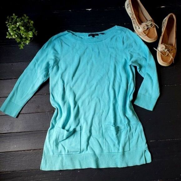 Jeanne Pierre Blue 100% cotton Sweater - Picture 1 of 8